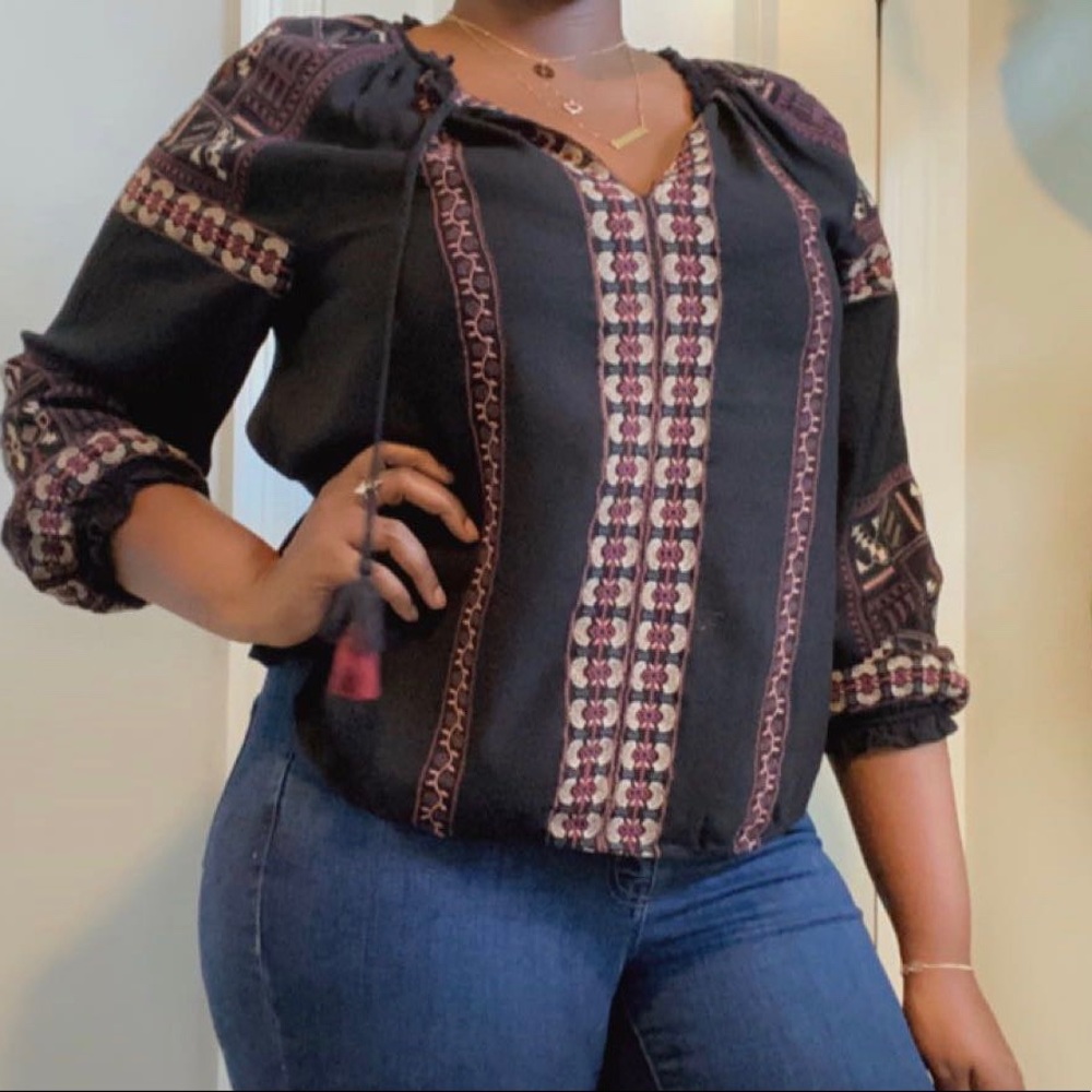 America eagle outfitters peasant top